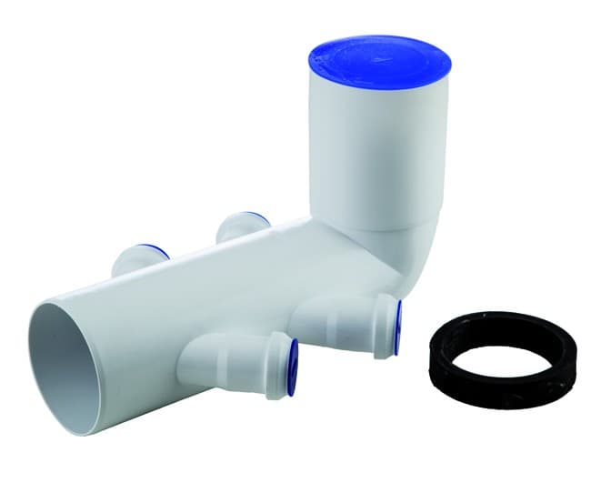 Curva Scarico WC Prolungata ad Innesto in PP con 4 Attacchi Wavin Italia - 2