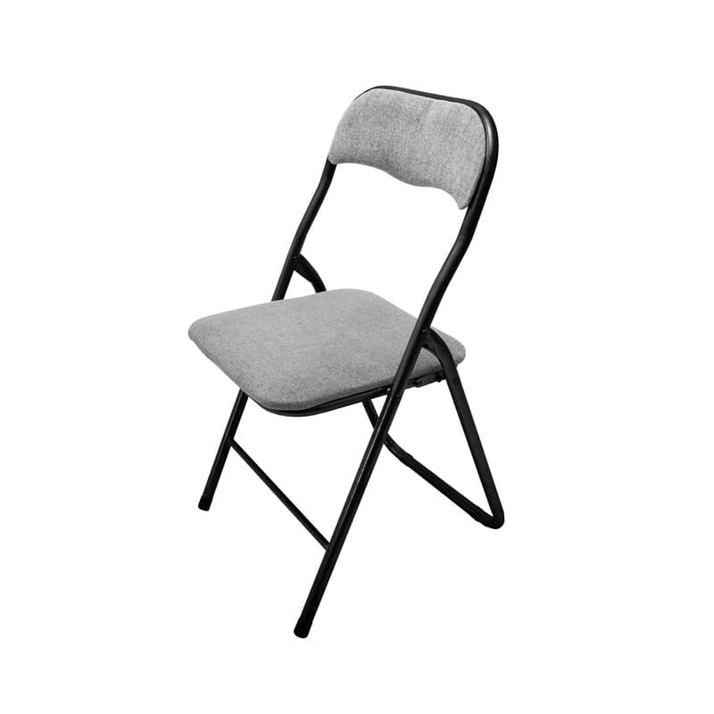 Sedia Pieghevole Polo Tessuto Grigio Chiaro 11 6 Pezzi - 2