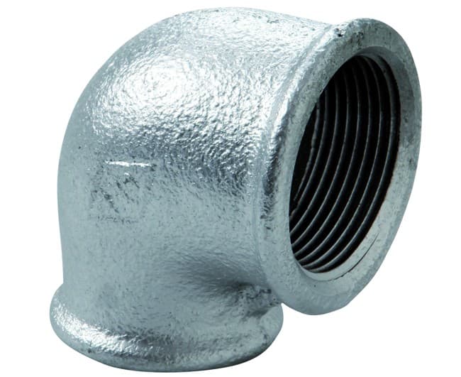 Raccordo Curvo Ridotto Doppia Femmina in Ghisa Malleabile PO90R112*1ZC - 2