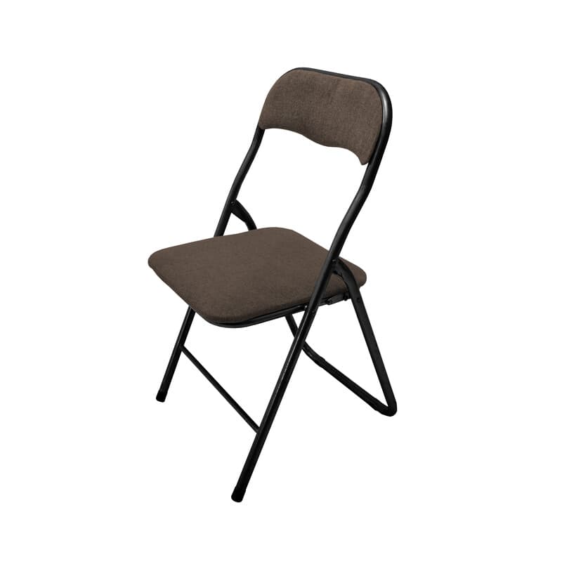 Sedia Pieghevole Polo Tessuto Marrone 25 6 Pezzi - 2
