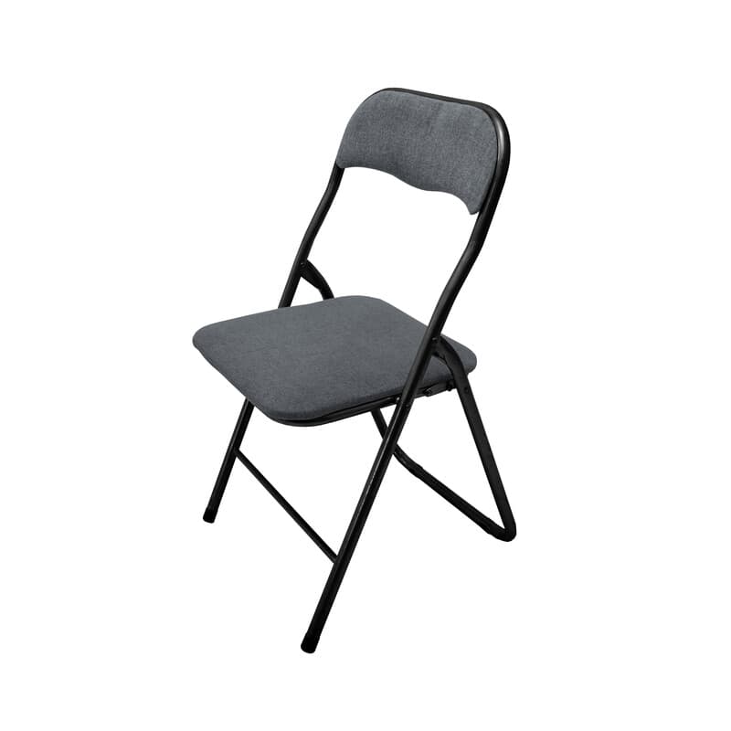 Sedia Pieghevole Polo Tessuto Grigio Scuro 27 6 Pezzi - 2