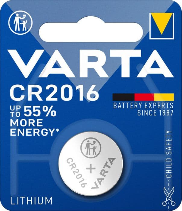 Varta Batteria a Bottone CR2016 Litio Bl 10 Blister - 2