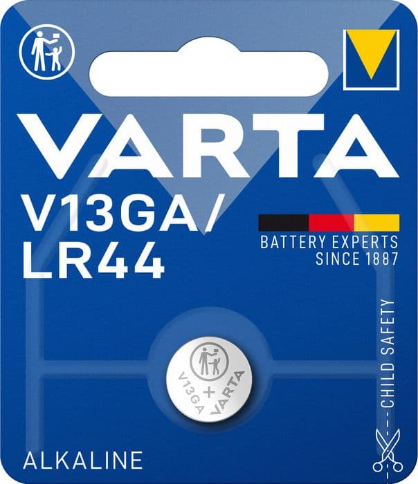 Varta Batteria a Bottone V13GA Alcalina Bl 1 LR44 10 Blister – Idroweb