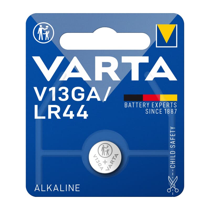 Varta Batteria a Bottone V13GA Alcalina Bl 1 LR44 10,0 Blister - 2