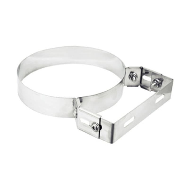 Collare INOX con Staffa per Tubo Stufa 25 cm - 2