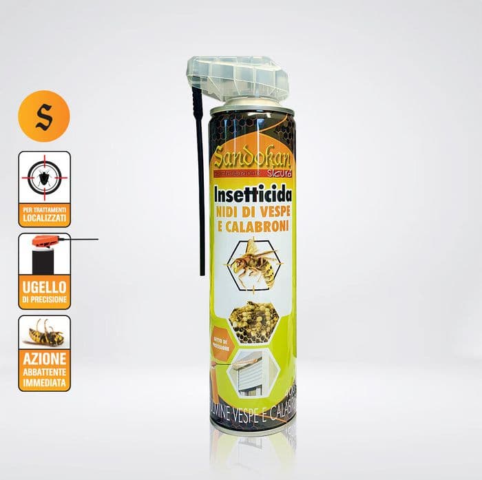 Insetticida Nidi di Vespe e Calabroni 400ML 12 Pezzi - 2