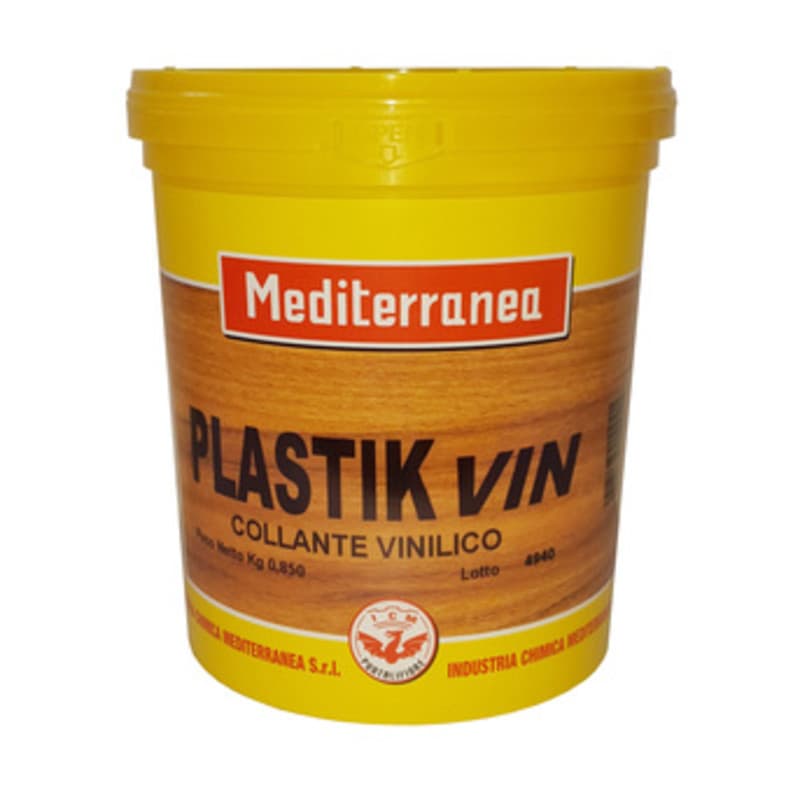 Colla Vinilica Plastik Vin 0,850 kg Industria Chimica Mediterranea 24 Pezzi - 2