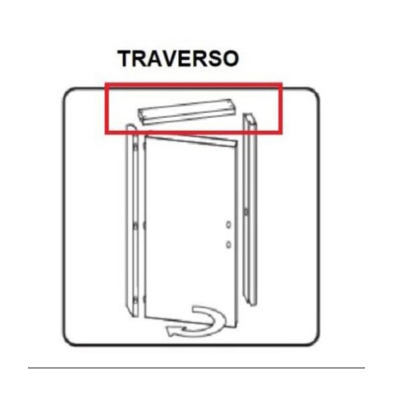 Traverso Battente x Porta Microtec 210 x 90 Rovere Grigio - 2