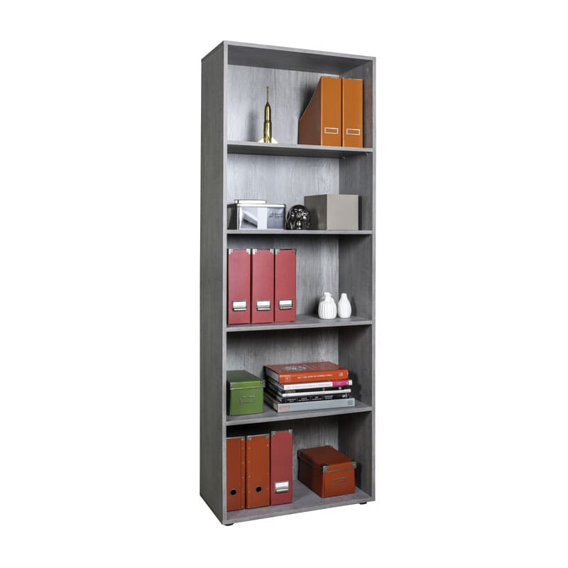 Libreria 4 Ripiani 69 x 35 x 200 cm Cemento - 2