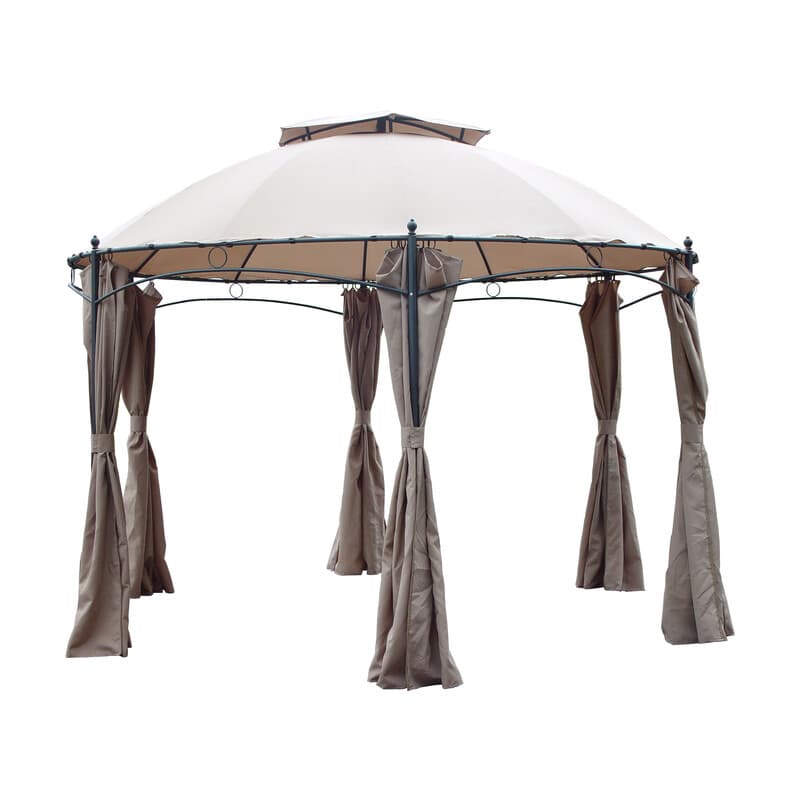 Gazebo in Acciaio Gotic Esagonale D 350 cm - 2