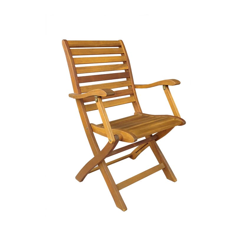 Sedia Legno Pieghevole con Braccioli Cm 56 x 60 x 90 2 Pezzi - 2