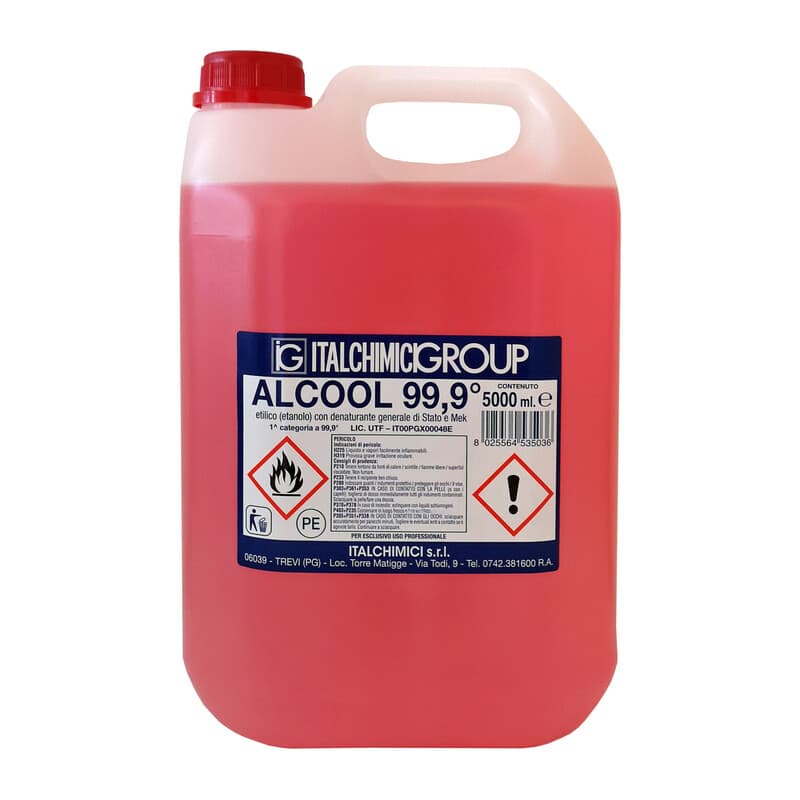 Alcool Denaturato 99,9 Certif. 5 l Italchimici 4 Pezzi - 2