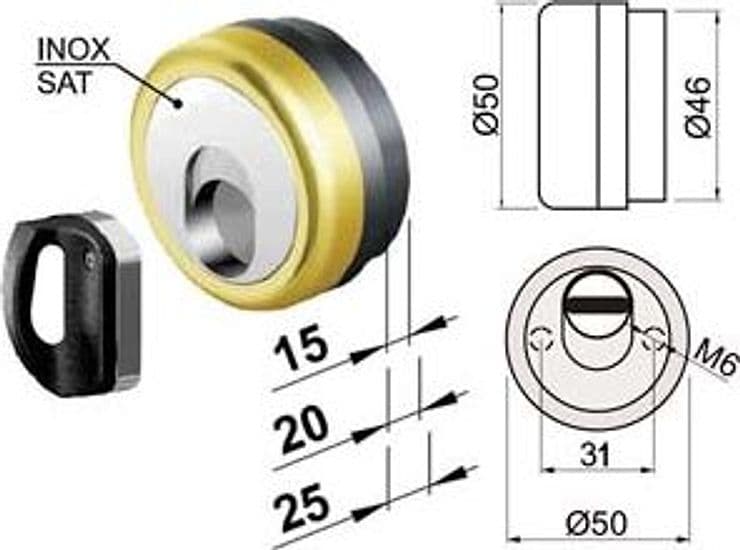 Defender Magnetico Mag Monolito Antiacido MR503 Ottonato Lucido Cod 478434 - 2