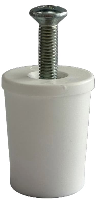 Paracolpo per Tapparelle con Rondella e Vite Colore Bianco Mm 28 50 Pezzi - 2
