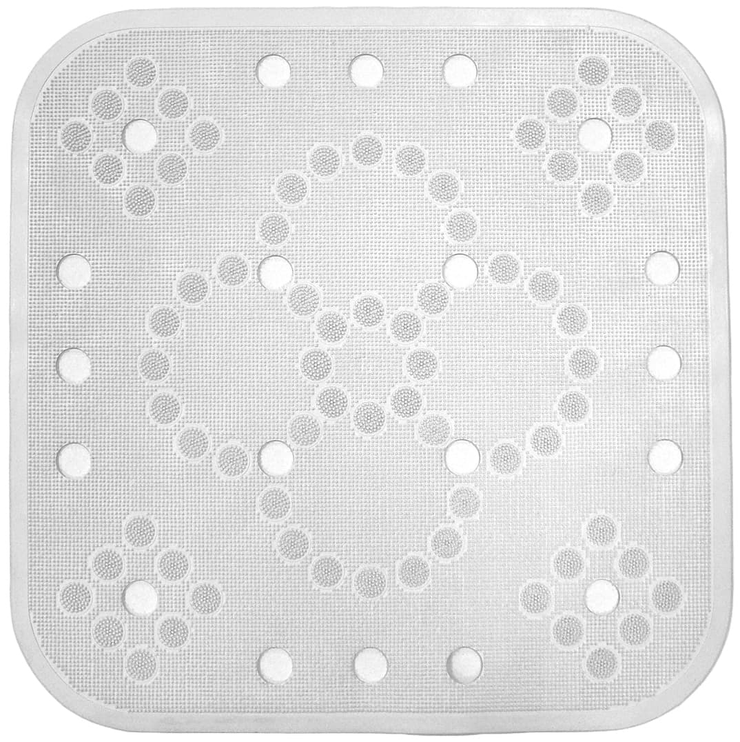 Tappeto Doccia Antiscivolo Cm 54 x 54 Colore Bianco - 2