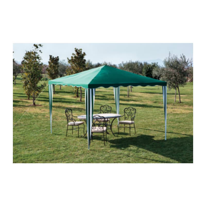 Gazebo in Acciaio e Poliestere 300 x 300 cm Verde i Giardini del Re - 2