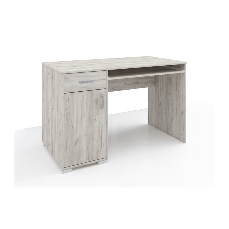 Kit Scrivania 1 Anta e 1 Cassetto Young 120 x 75 x 60 Grey Craft Oak - 2