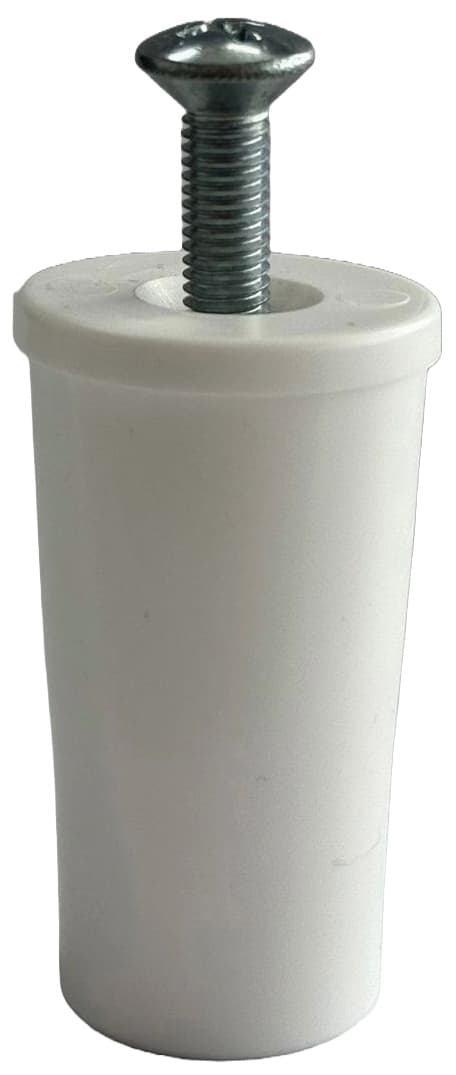 Paracolpo per Tapparelle con Rondella e Vite Colore Bianco Mm 41 50 Pezzi - 2