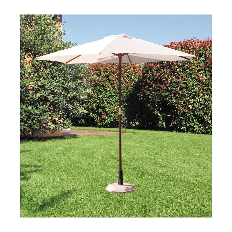 Ombrellone in Legno Tondo Palo 38 Ø 250 cm Bianco - 2