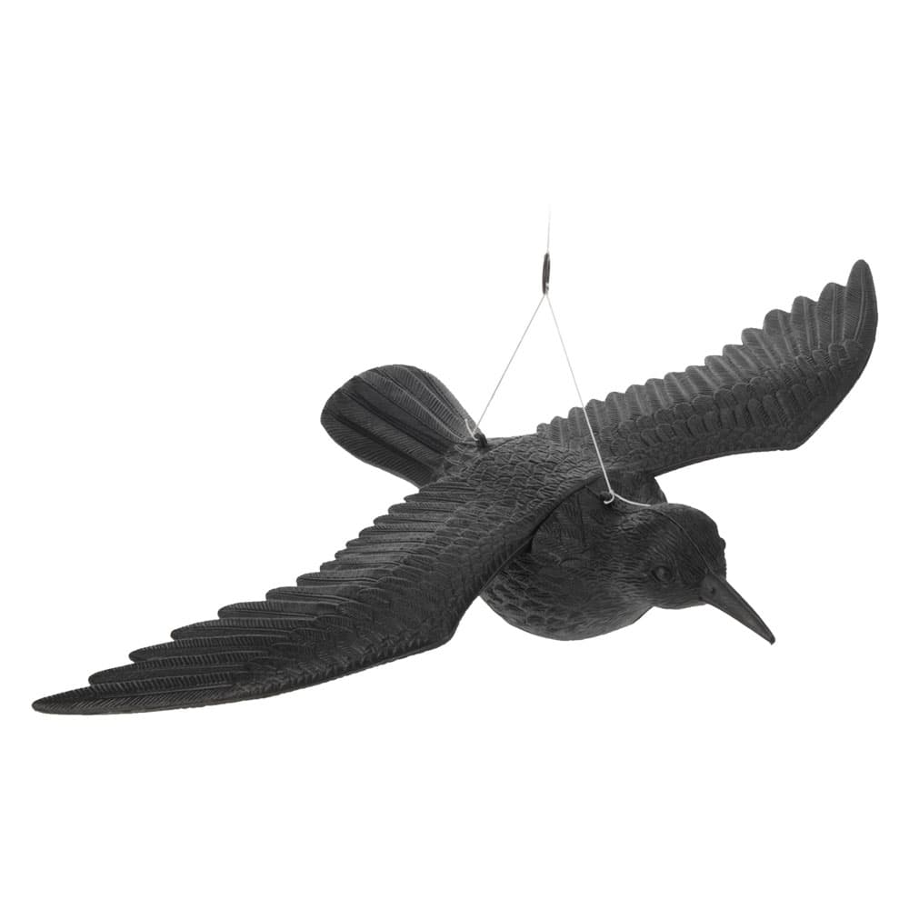 Statuetta Scaccia Volatili a Forma Animale Corvo in Piedi 35 x 19 x 13 cm - 2