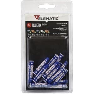 Tassello Bluefix 8 x 50 Vite 10 e 10,0 Confezione Elematic Blister 10 Pezzi - 2