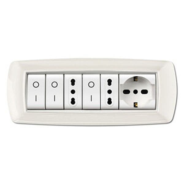 Placca Life Living Plast Bianco 7P Cornice Bianco – Idroweb
