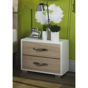 Linea Modern Comodino 2 Cassetti 52 x 36XH43 Cm Ol Bi Azur Line - 2