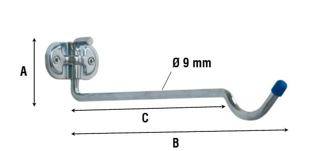 Gancio Zincato 4110 per Biciclette 320 mm 10 Pezzi - 2