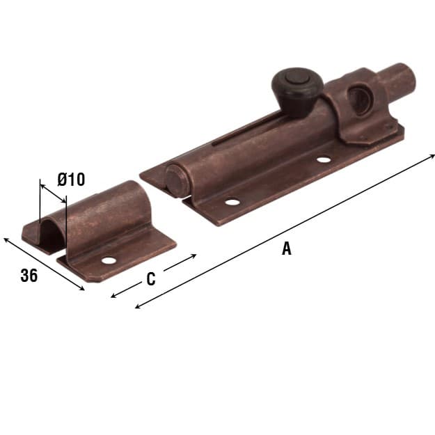 Catenaccio Portalucchetto 248 Bronz 105 mm 10 Pezzi - 2