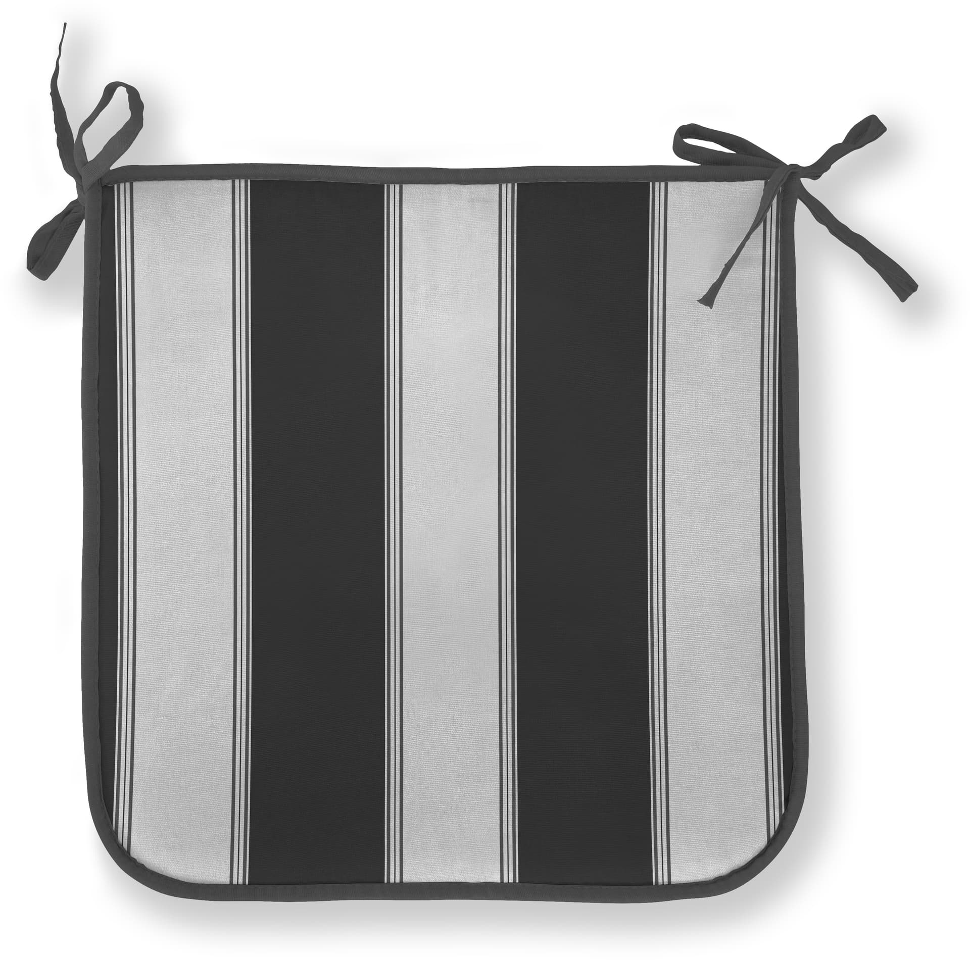 Cuscino Panarea 39 x 39 x 2 cm Rigato Antracite 4 Pezzi - 2