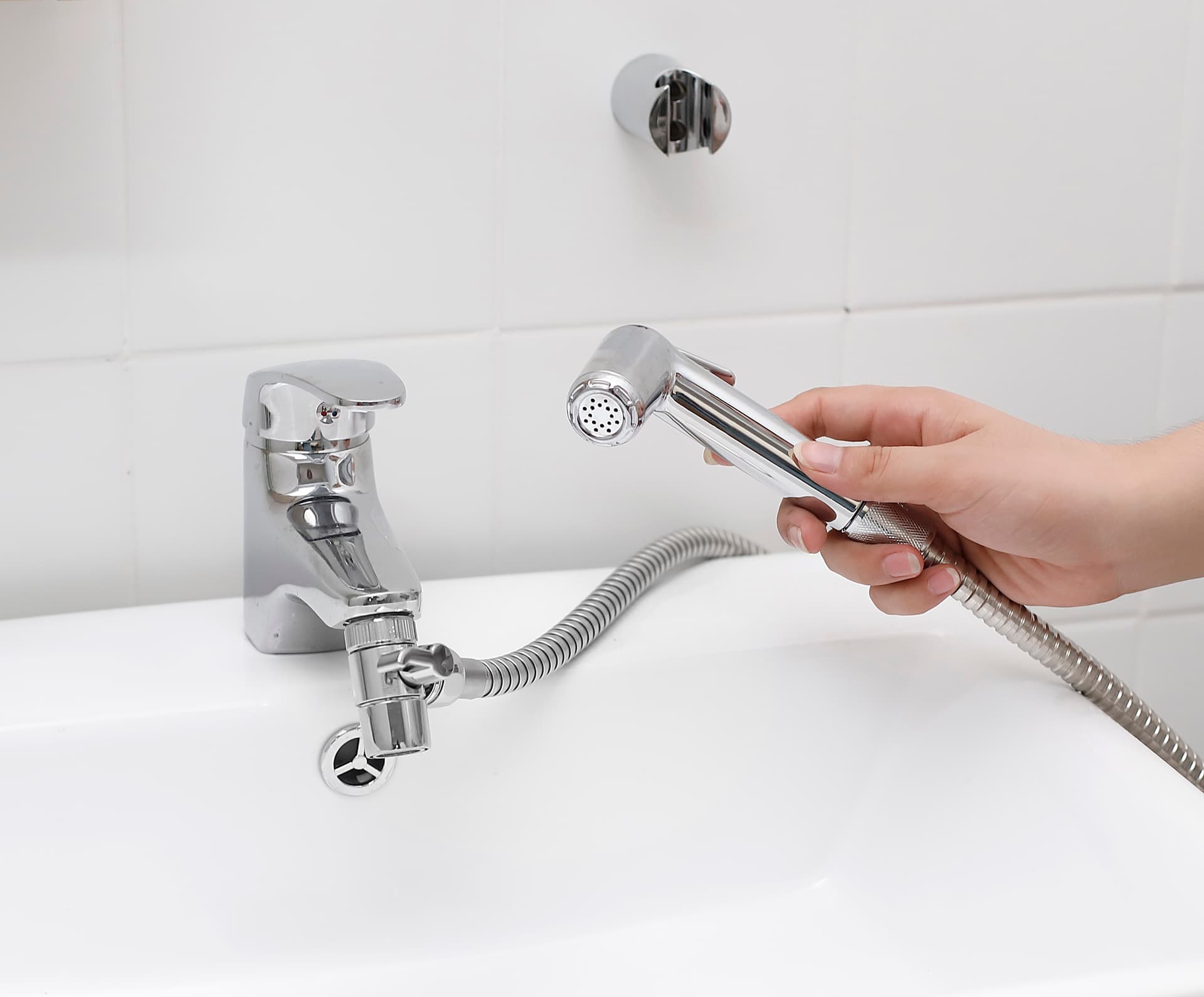 Doccetta con Deviatore e Tubo con Adattat Rubinet Set – Idroweb