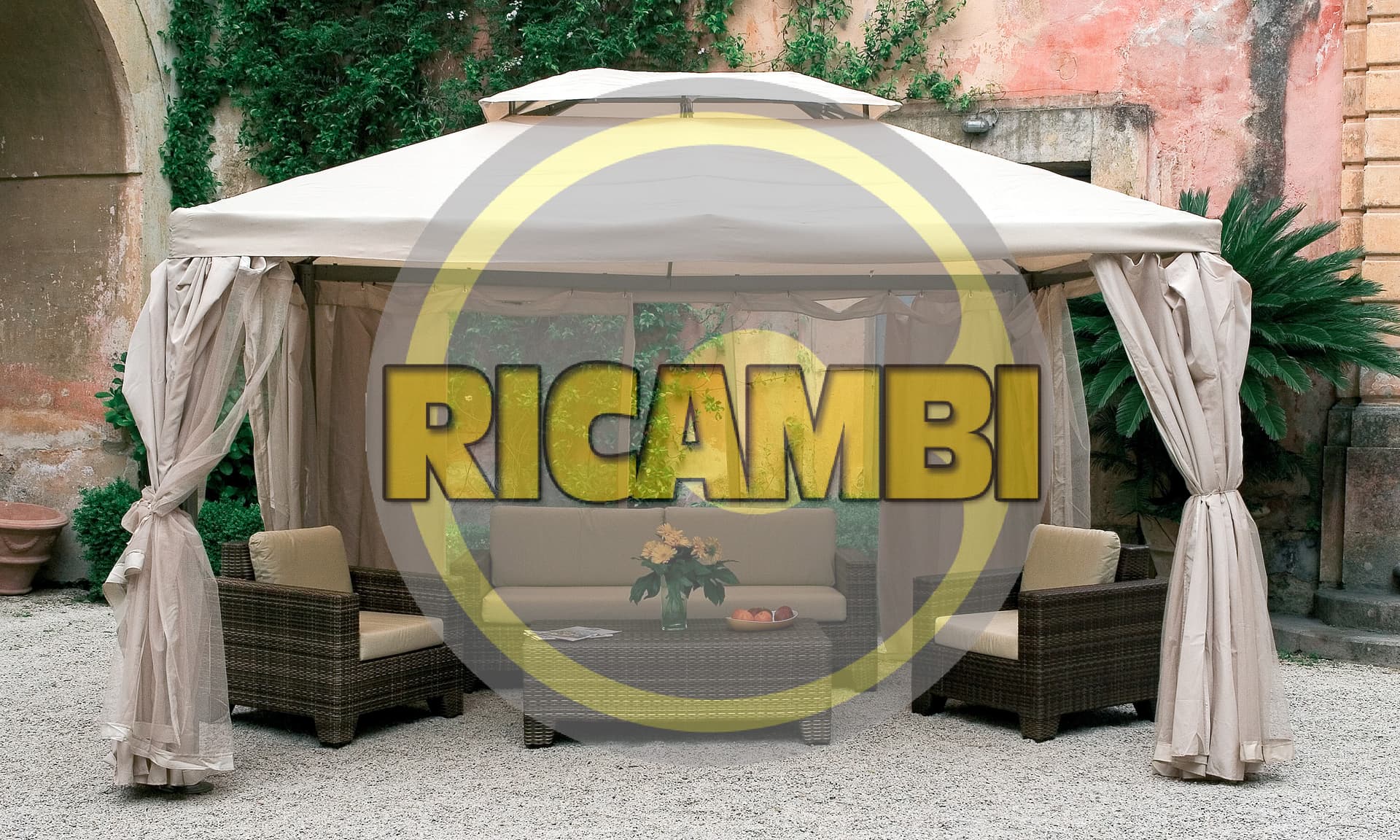 Set 4 Teli Laterali per Gazebo Sahara 4 x 4 m i Giardini del Re 1,0 - 2