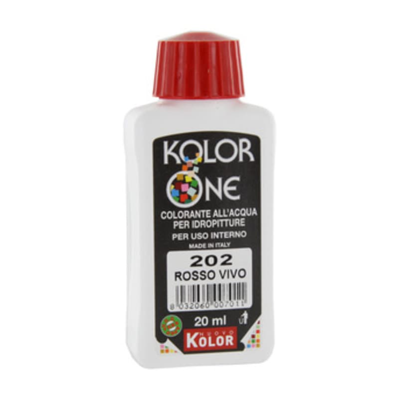 Colorante Kolor One 20 ml Rosso Vivo 202 12 Pezzi - 2
