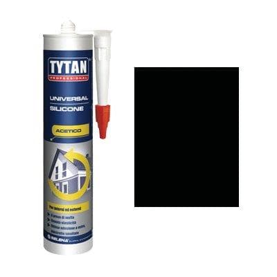Silicone Acetico Universale Tytan Nero Ral 9005 280 ml 3 Pezzi - 2