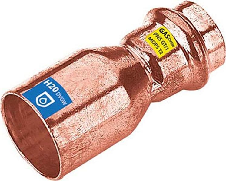 Raccordo Ridotto Rame Pressare Maschio Femmina Frabopress Kombi Ø 28 x 22 - 2