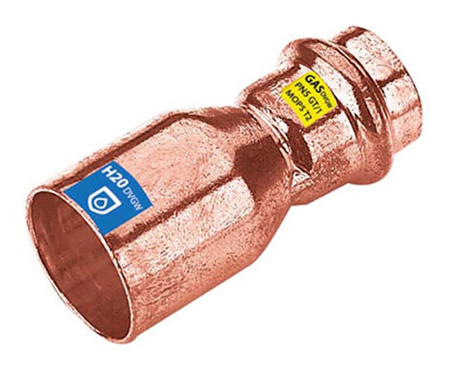 Raccordo Ridotto Rame Pressare Maschio Femmina Frabopress Kombi Ø 22 x 18 - 2