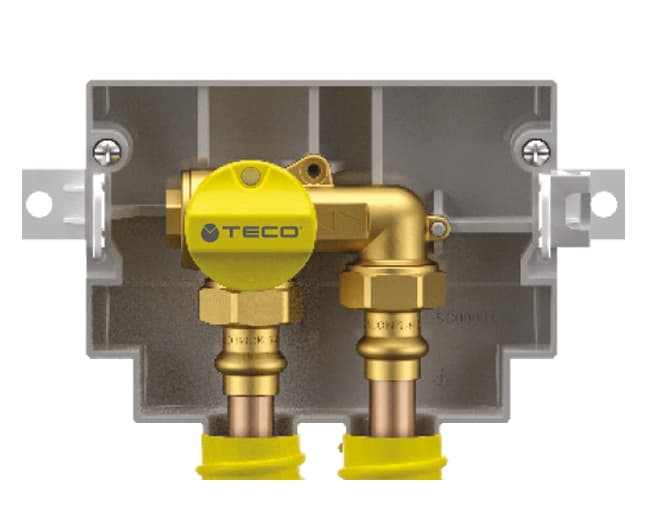 Valvola di Intercettazione Gas da Incasso Connessione a U K2.1 ¾ TECO - 2