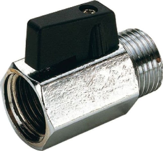 Valvola Arresto a Sfera Mignon in Ottone con Leva Tiemme 29013 8 - 2