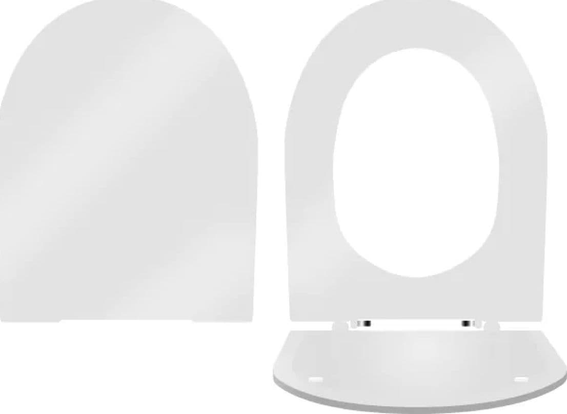 Copri Water Termoindurente Pratica Bianco Azzurra Sanitari in Ceramica S - 2