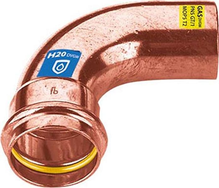 Raccordo Curvo Rame 90 Pressare Maschio Femmina Frabopress Fra bo 900MF22 - 2
