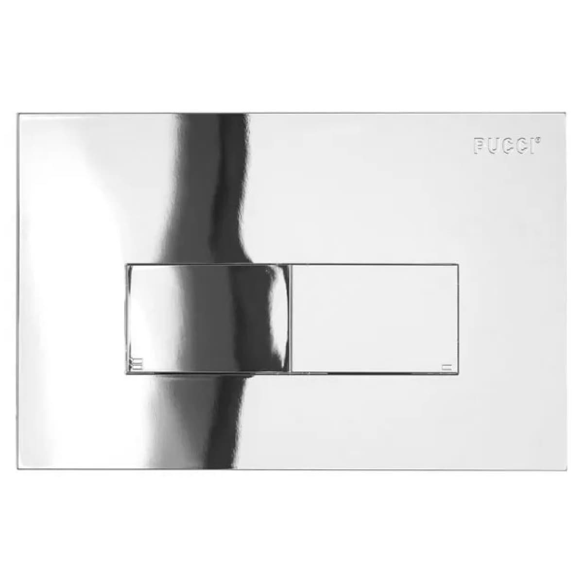 Placca 2 Tasti Modello Eco Linea Cromata Pucciplast - 2