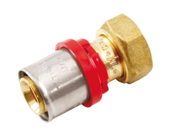 Raccordo a Pressare Dritto 40 x 1½ con Girello per Multistrato Tiemme - 2