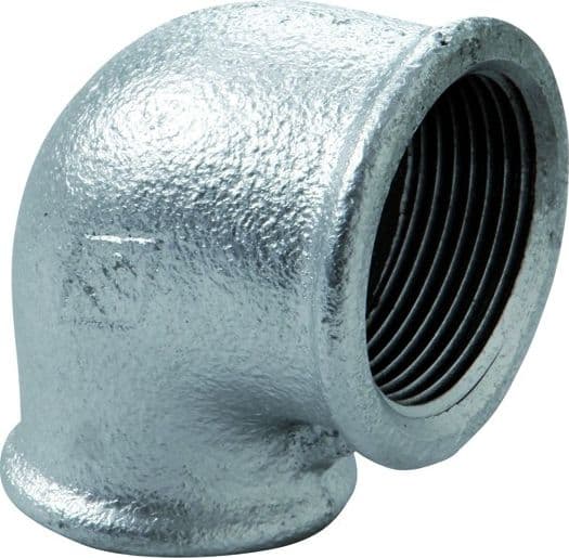 Raccordo Curvo Ridotto Doppia Femmina in Ghisa Malleabile PO90R112*114Z - 2