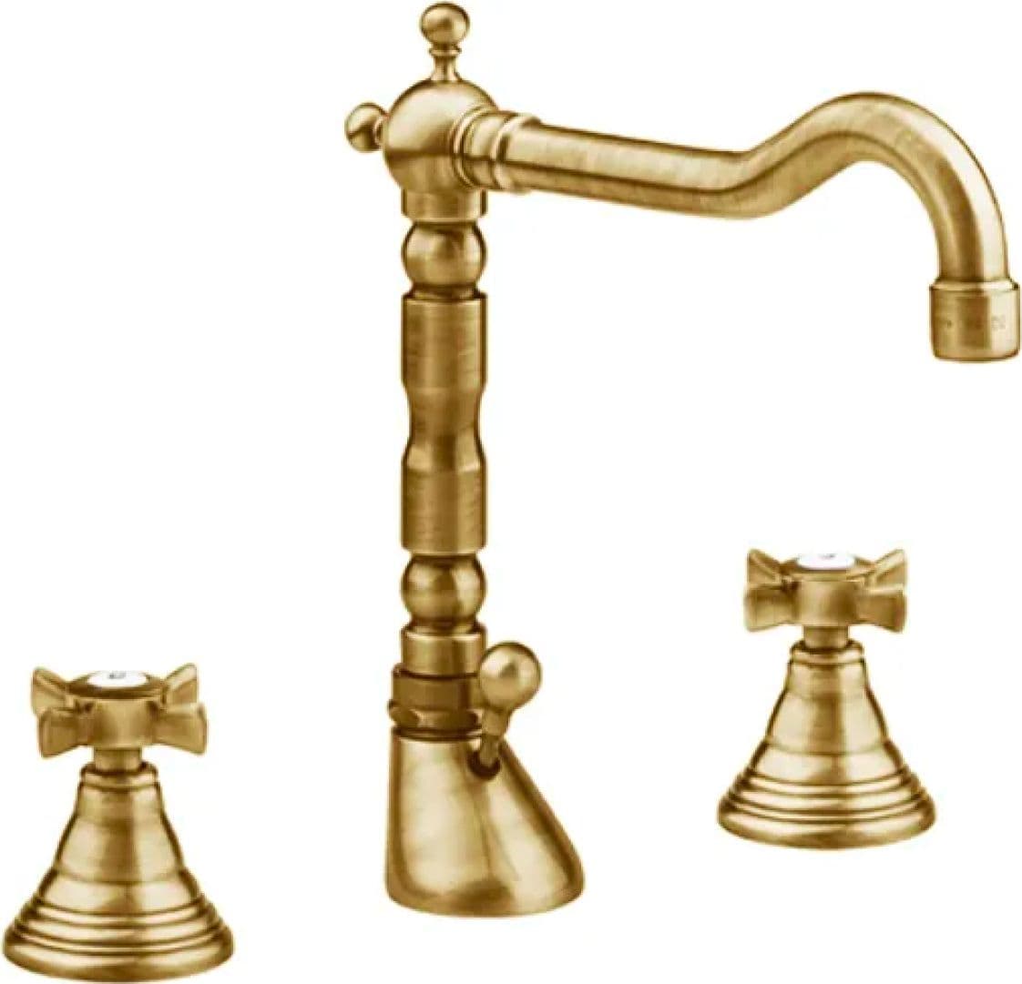 Batteria Rubinetto Lavabo 3 Fori Orientes Bronzato Rubinetterie Eurorama - 2