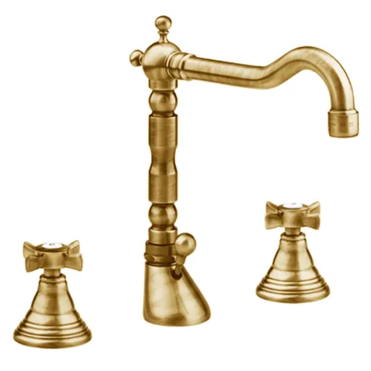 Batteria Rubinetto Lavabo 3 Fori Orientes Bronzato Rubinetterie Eurorama - 2