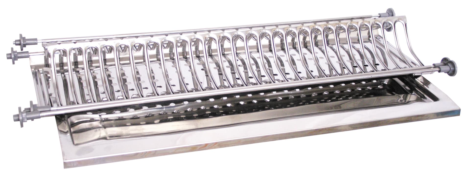 Mensola Colapiatti Acciaio INOX con Vasch 76 cm Italia 1,0 Coppie - 2