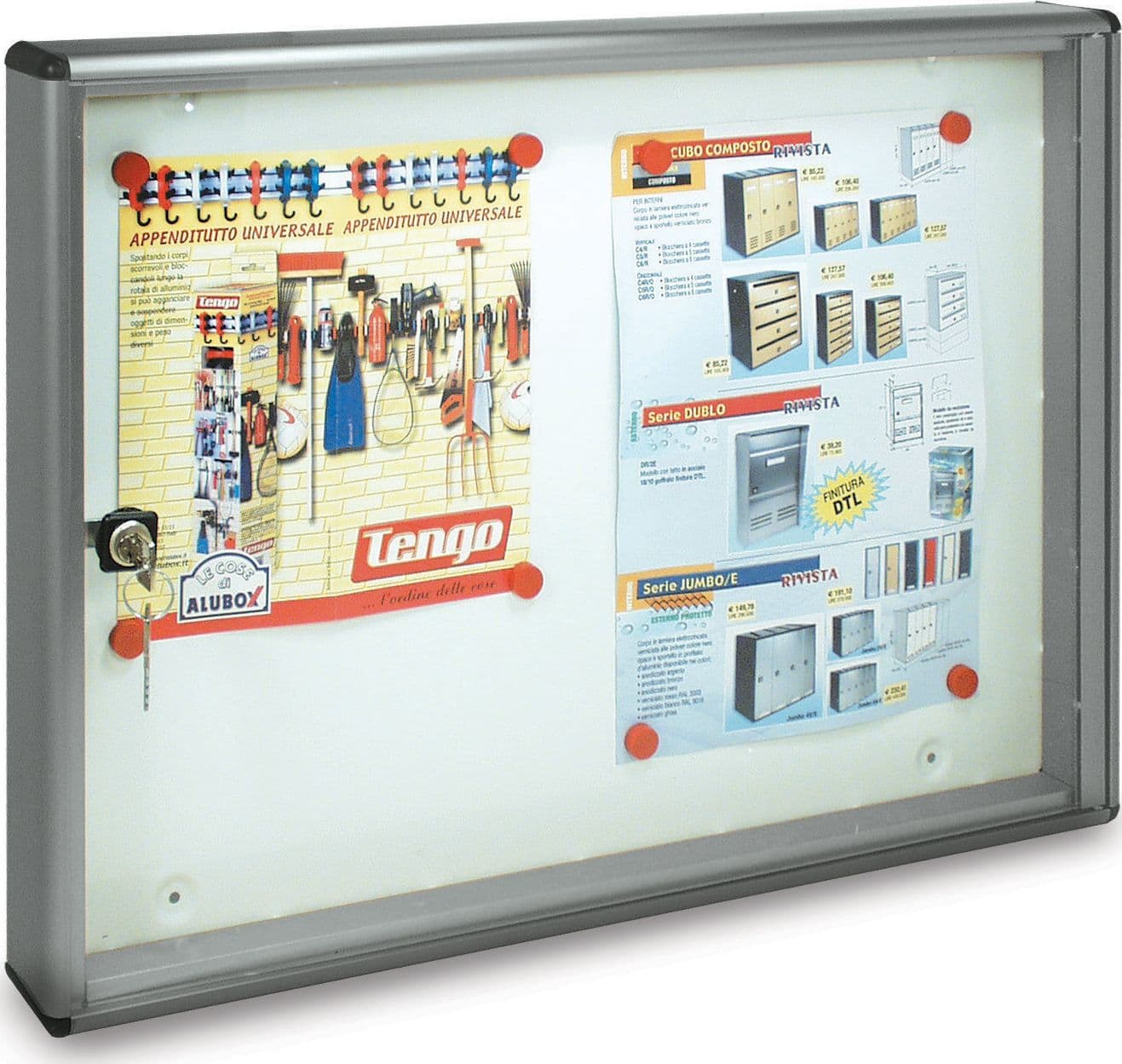 Bacheca Fondo Magnetico Alubox BC2 55 x 5 x 40 Arg - 2