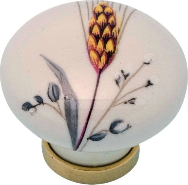 Pomolo Porcellana Tondo con Base F 4 31 x 26 mm 25 Pezzi - 2
