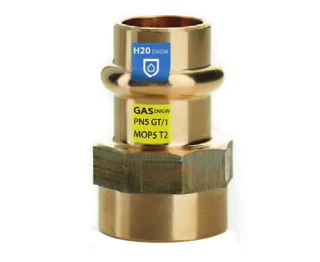 Raccordo Diritto a Pressare Femmina in Bronzo Serie Frabopress Kombi ¾Ø22 - 2