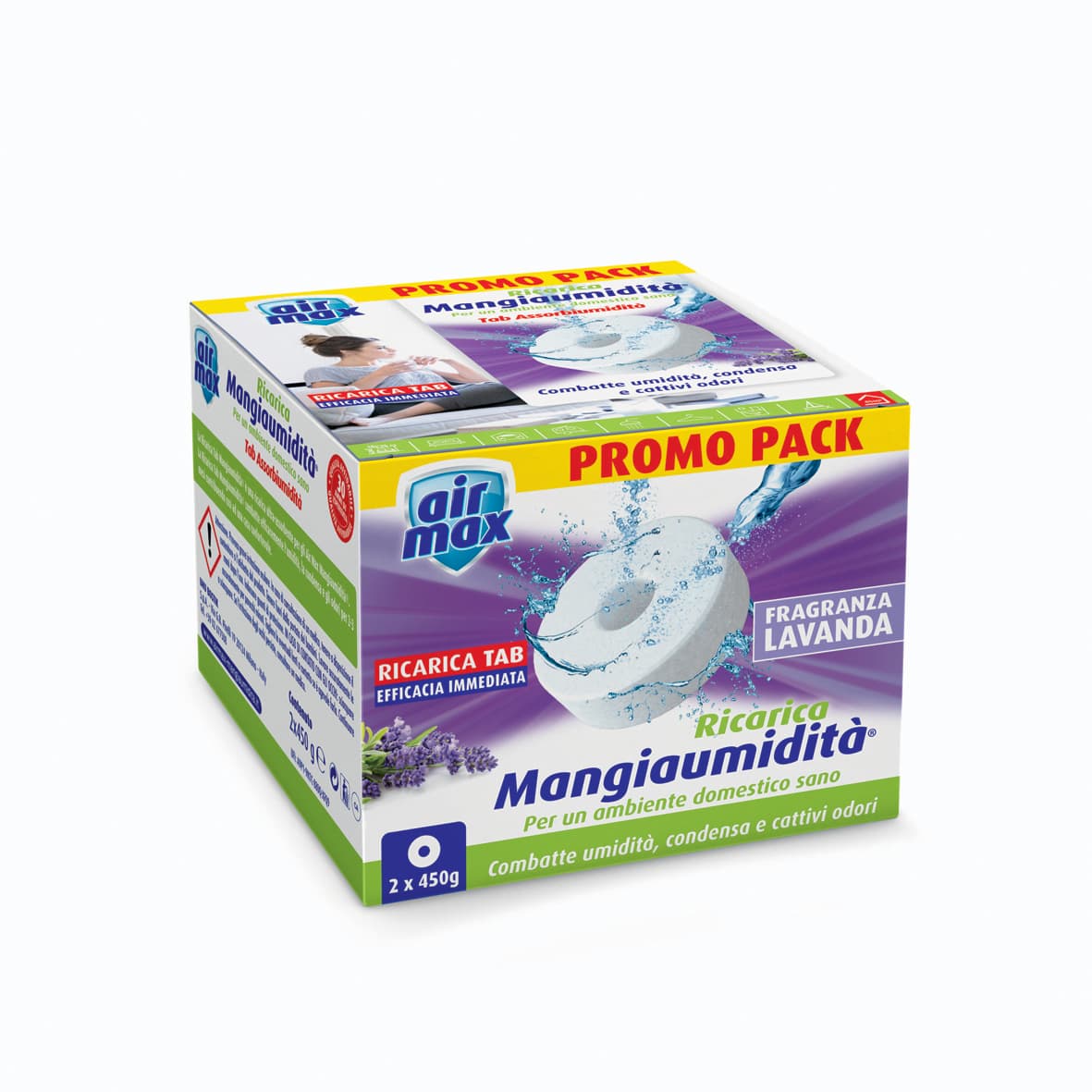 Airmax Assorbiumidita Ricarica Tab Lavan 450 g 12 Confezioni da 2 Pezzi - 2